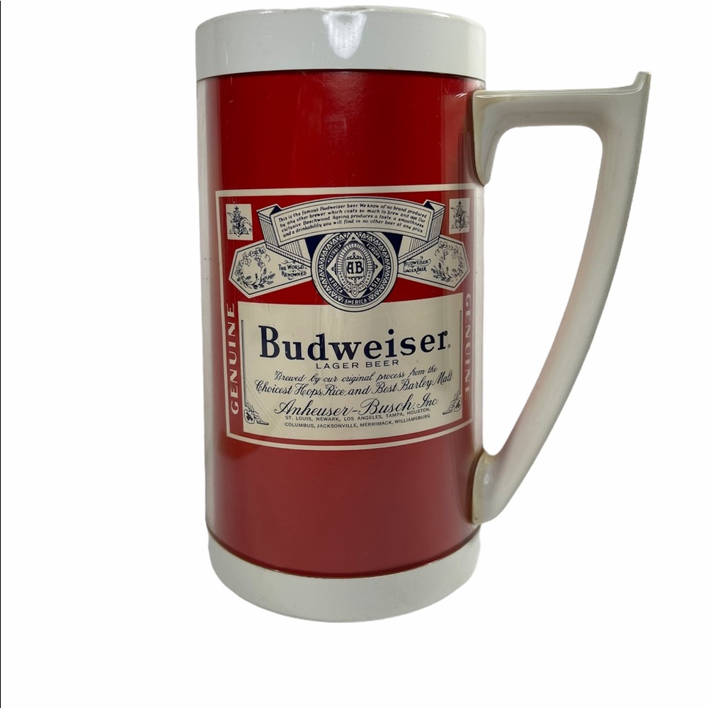 Vintage Budweiser plastic beer mug cup 16oz made in USA